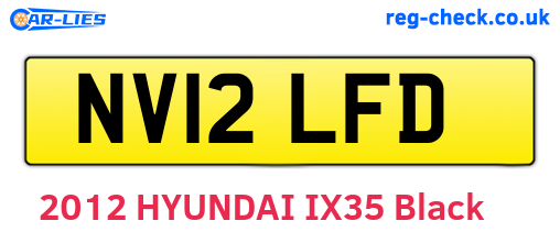 NV12LFD are the vehicle registration plates.