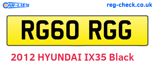 RG60RGG are the vehicle registration plates.