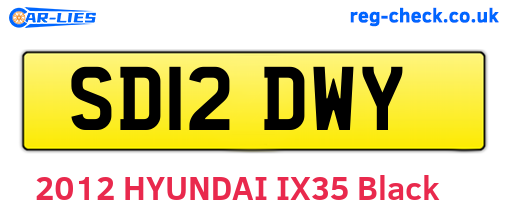 SD12DWY are the vehicle registration plates.
