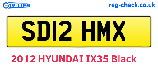SD12HMX are the vehicle registration plates.