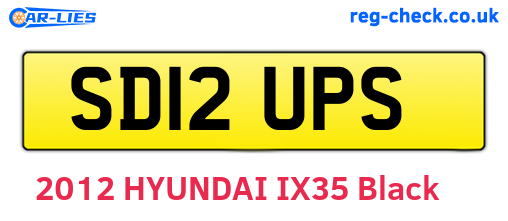 SD12UPS are the vehicle registration plates.