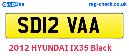 SD12VAA are the vehicle registration plates.