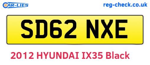 SD62NXE are the vehicle registration plates.