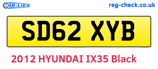 SD62XYB are the vehicle registration plates.