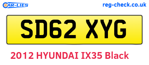 SD62XYG are the vehicle registration plates.