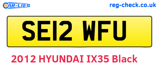 SE12WFU are the vehicle registration plates.