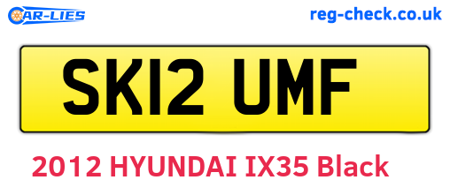 SK12UMF are the vehicle registration plates.