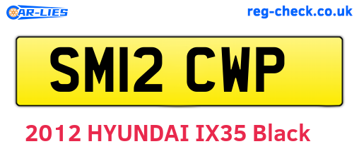SM12CWP are the vehicle registration plates.