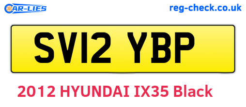 SV12YBP are the vehicle registration plates.