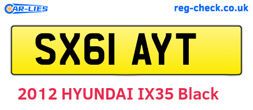 SX61AYT are the vehicle registration plates.