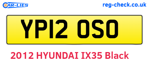 YP12OSO are the vehicle registration plates.