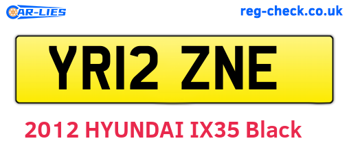 YR12ZNE are the vehicle registration plates.