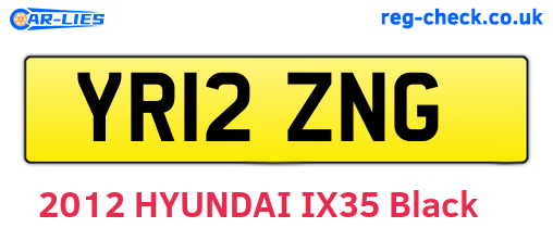 YR12ZNG are the vehicle registration plates.
