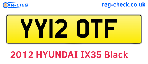 YY12OTF are the vehicle registration plates.