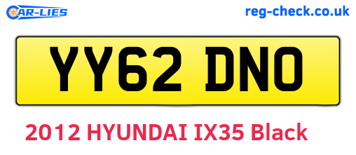 YY62DNO are the vehicle registration plates.