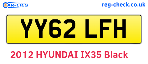 YY62LFH are the vehicle registration plates.