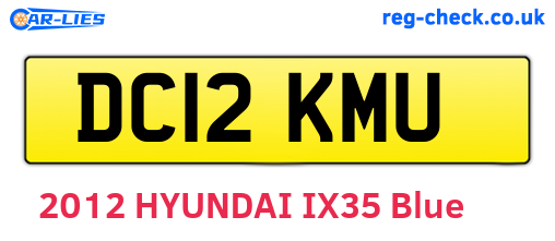 DC12KMU are the vehicle registration plates.