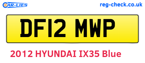 DF12MWP are the vehicle registration plates.