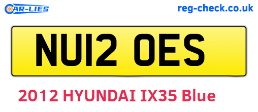 NU12OES are the vehicle registration plates.