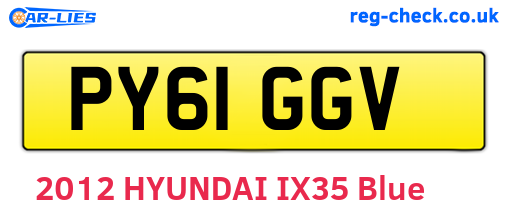 PY61GGV are the vehicle registration plates.