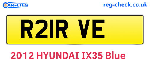 R21RVE are the vehicle registration plates.