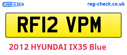 RF12VPM are the vehicle registration plates.