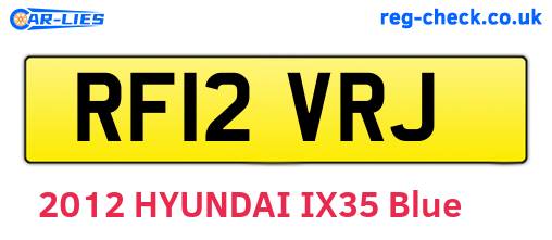 RF12VRJ are the vehicle registration plates.
