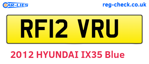 RF12VRU are the vehicle registration plates.