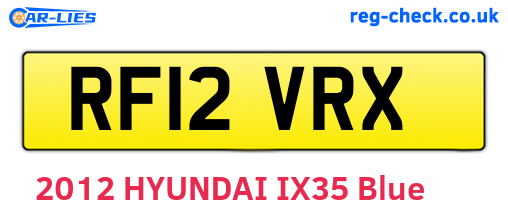 RF12VRX are the vehicle registration plates.