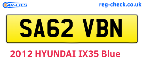 SA62VBN are the vehicle registration plates.