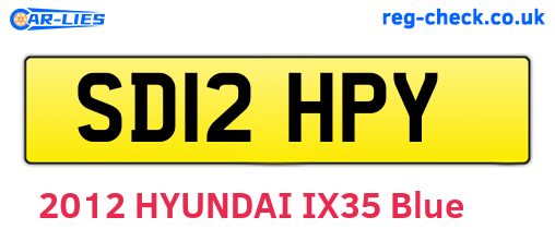 SD12HPY are the vehicle registration plates.