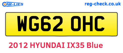 WG62OHC are the vehicle registration plates.