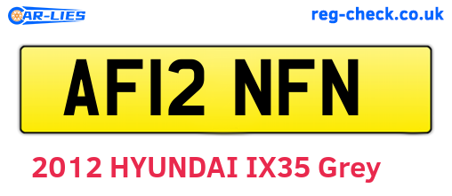 AF12NFN are the vehicle registration plates.