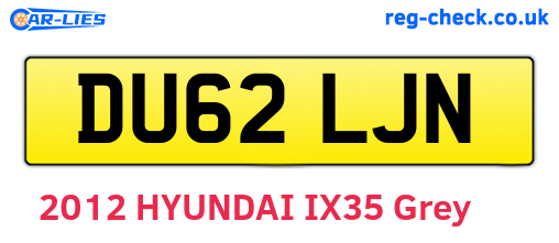 DU62LJN are the vehicle registration plates.