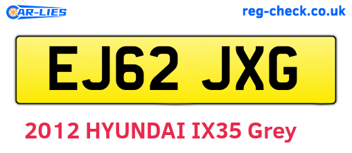 EJ62JXG are the vehicle registration plates.