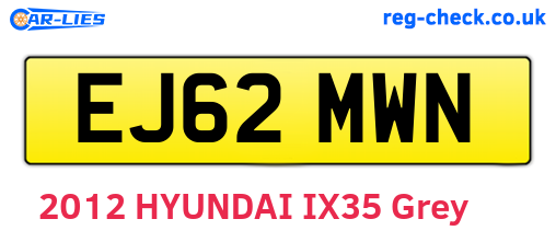 EJ62MWN are the vehicle registration plates.