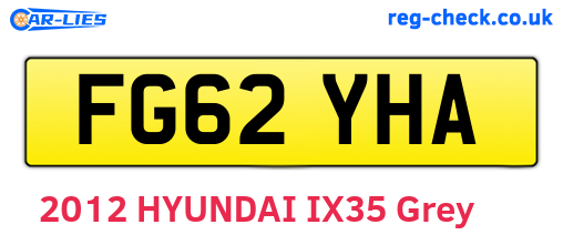 FG62YHA are the vehicle registration plates.