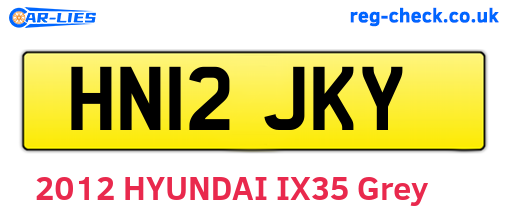 HN12JKY are the vehicle registration plates.