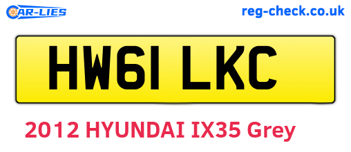 HW61LKC are the vehicle registration plates.