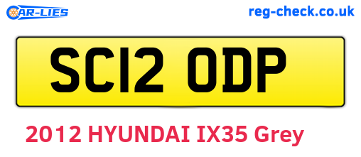 SC12ODP are the vehicle registration plates.