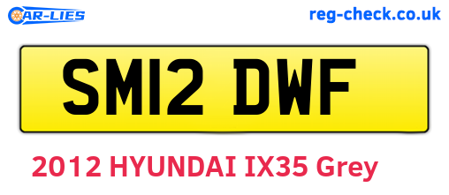 SM12DWF are the vehicle registration plates.