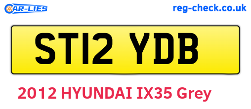 ST12YDB are the vehicle registration plates.