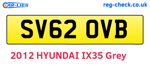 SV62OVB are the vehicle registration plates.