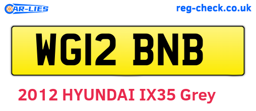 WG12BNB are the vehicle registration plates.