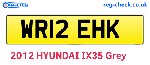 WR12EHK are the vehicle registration plates.