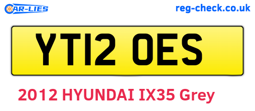 YT12OES are the vehicle registration plates.