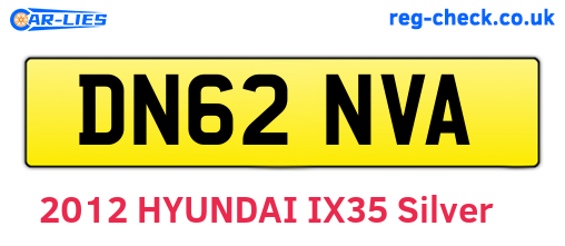 DN62NVA are the vehicle registration plates.