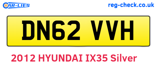 DN62VVH are the vehicle registration plates.