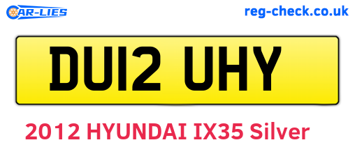 DU12UHY are the vehicle registration plates.
