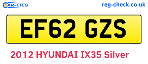 EF62GZS are the vehicle registration plates.